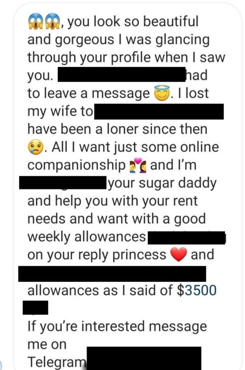 Instagram Fake Sugar Daddy Anfragen