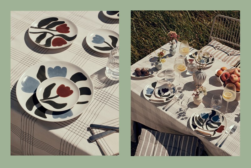 broste copenhagen dora keramik teller floral 